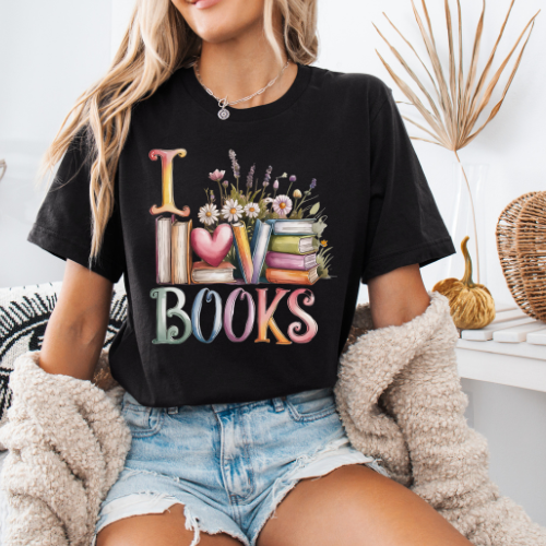 Women's "I Love Books" T-Shirt